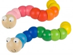 Bigjigs Toys viermișor din lemn colorat - albastru