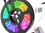 Bandă LED SMD 5050 RGB 4,5 m set rezistent la apă cu telecomandă