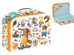 Valiză școlară din carton - Animale nebune
