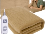 Pătură electrică încălzită 180 × 130 cm bej Ruhhy
