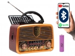 Radio analogic portabil RA10 AM/FM cu încărcare solară și Bluetooth