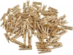 Mini cleme de lemn - set de 100 de bucăți