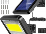 Proiector LED solar cu 100 LED-uri, senzor PIR și panou