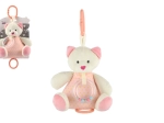Ursuleț de pluș muzical 18 cm roz