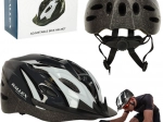 Cască de ciclism RALLEX M (54–58 cm), reglabilă, alb-negru