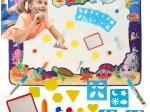 Aqua Magic covoraș de desen cu apă XXL cu set de ștampile și șabloane 100 × 80 cm