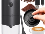 Râșniță de cafea electrică de călătorie cu granulație reglabilă și USB‑C