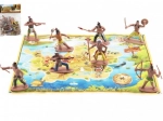 Figurine indieni cu hartă