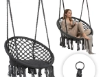 Scaun suspendat boho pentru grădină, gri, MultiGarden