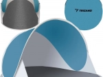 Cort de plajă pop-up 145 × 100 × 70 cm – turcoaz cu alb