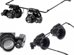 Lupă de ceasornicar 20× cu iluminare LED, diametru lentilă 15 mm