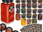 Set borcane de condimente din sticlă 120 ml, 24 buc + 90 etichete