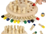 Joc logic din lemn pentru memorie – pini colorati