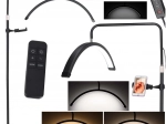 Lampă cosmetică LED arcuită 36 W cu temperatură reglabilă și stativ