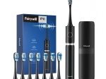 Periuță de dinți sonică FAIRYWILL cu set de 8 capete și husă de transport – negru