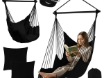 Fotoliu suspendat tip leagăn Gardlov 210 cm negru