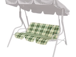 Saltea pentru leagăn de grădină 129 × 43 cm carouri verzi (2 buc)