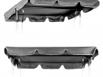 Copertină pentru leagăn de grădină 200 x 120 cm, husă impermeabilă gri ModernHome