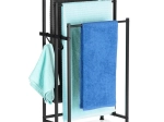 Suport metalic vertical negru pentru prosoape Vilde