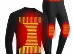 Set lenjerie termică încălzită 4XL (bluză și colanți) cu încălzire USB