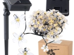 Lămpi solare de grădină în formă de flori 7m 50 LED alb cald