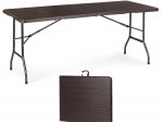 Masă pliabilă de catering și banchet pentru grădină, 180 cm, maro MODERNHOME