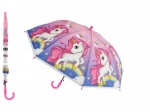 Umbrelă pentru copii cu motiv unicorn, automată, 64 cm