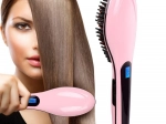 Perie electrică pentru îndreptarea părului cu afișaj LCD