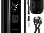 Pompă de aer electrică portabilă 150 PSI cu powerbank 6000 mAh și lanternă LED