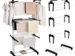 Uscător vertical pentru rufe cu roți, pliabil, ModernHome