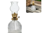 Lampă cu petrol din sticlă 7,7 × 7,7 × 17,5 cm