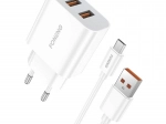 Încărcător rapid FONENG 2× USB 12 W cu cablu Micro USB