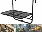 Măsuță de balcon pliabilă, suspendată pe balustradă, reglabilă, capacitate de încărcare 30 kg