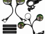 Oglinzi retrovizoare universale pentru ghidon, pentru bicicletă și scuter, negre, set 2 buc.