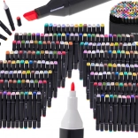 Markere cu două capete în husă - 168 de bucăți