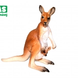 Figurină cangur cu pui 9 cm