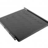 Poliță glisantă 1U pentru dulapuri 19" 800 mm, neagră