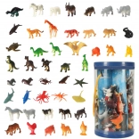 Set de figurine animale – marine, sălbatice, domestice și dinozauri, 48 buc
