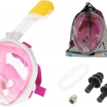Masca de snorkeling facială completă pliabilă S/M roz