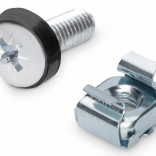 Șuruburi de montaj M6 19,8 mm cu piulițe și șaibe pentru rack 10" și 19", set 50 buc., argintiu – DIGITUS