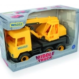 Macara din plastic Middle Truck 40 cm, galbenă – WADER