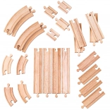 Set de Șine de Lemn 24 Piese Bigjigs Rail