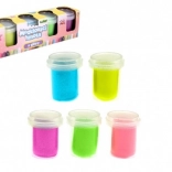Plastilină cu sclipici 5×56 g în borcănașe