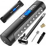 Compresor cu acumulator pentru roți și autoturisme cu afișaj LCD