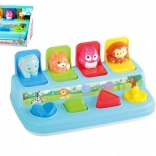 Jucărie tip inserție cu animăluțe săritoare – jucărie interactivă pentru copii