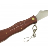 Cuțit pliabil pentru cules ciuperci, cu pensulă și husă