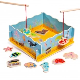 Joc magnetic din lemn pentru pescuit peștișori BIGJIGS TOYS
