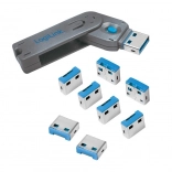 logilink blocatoare pentru porturi usb cu cheie, set de 8 bucăți