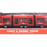 Tramvai roșie pe baterii cu efecte
