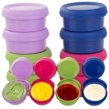 cutii colorate pentru dipuri și sosuri 80 ml – set de 8 bucăți cu capac